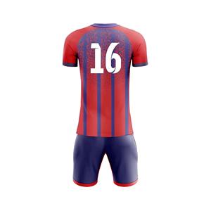 Maillot de football uniforme en promotion – Respirant, séchage rapide, écologique, imprimé par sublimation, 100 % polyester, personnalisable avec nom d'équipe, unisexe - Product Image 3