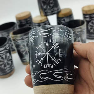 Vaso de Cuerno de Búfalo Hecho a Mano, Vaso de Cuerno Real para Beber, Vaso de Cuerno con Forma Personalizada de la India - Product Image 4