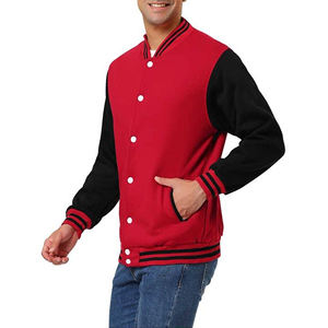 Vestes universitaires personnalisées avec broderie sur le devant, vestes de baseball décontractées, manteaux Letterman, vestes universitaires unisexes en tissu de laine - Product Image 1