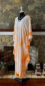 Vestido Caftán de Rayón con Estampado Shibori Japonés, Tallas Grandes, Estilo Boho, Arte Vestible, Corte Holgado, Ropa para Mujer - Product Image 3