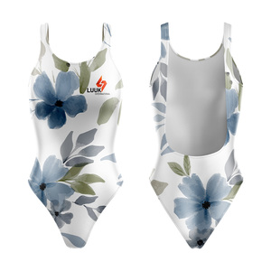 Traje de Baño de Una Pieza Personalizado para Mujer, Ecológico, con Cuello Redondo, Impresión por Transferencia de Calor, Elástico en Cuatro Direcciones, Sin Costuras, de Secado Rápido - Product Image 1