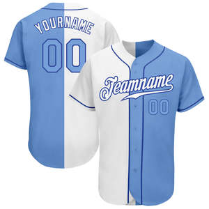 Camiseta de Béisbol Personalizada Azul y Blanca para Hombre, Manga Corta, Nombre del Equipo 00, Impresión Transpirable, Corte Regular, para Todas las Temporadas - Product Image 1