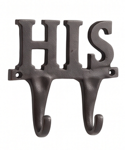 Ganchos Metálicos de Pared Premium con Diseño de Letras para Almacenamiento de Ropa, Estilo Vintage, 2 Ganchos, Resistentes al Óxido - Product Image 3