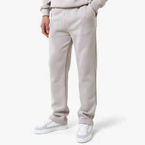 Chándal de invierno casual de corte regular, liso, con dobladillo abierto, capucha cruzada color piedra, forro polar, bolsillos tipo canguro, puños y dobladillo acanalados, 400 g/m² cepillado - Product Image 4