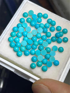 Cabochon rond en turquoise naturelle de qualité supérieure 10x10 MM, pierre précieuse en vrac pour la fabrication de bijoux, la création artisanale et la vente en gros - Product Image 2