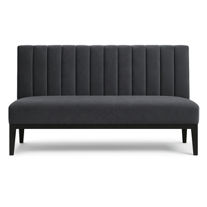 Banquette de restaurant commerciale en velours <span class=keywords><strong>bleu</strong></span>, siège rembourré avec dossier capitonné pour café, bar, hôtel - Product Image 4