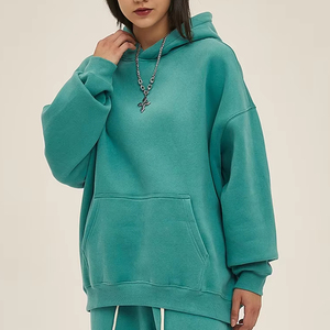 Sudadera con capucha para hombre, de peso pesado, hecha a medida, oversize, teñida lisa, con bordado, para invierno, 2026 - Product Image 1