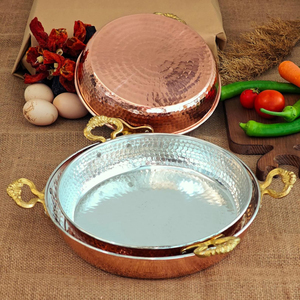 Sartén de Cobre Puro de Calidad Superior para Exportación con Acabado Martillado y Mango de Latón, Ecológica, para Cocinar, Freír, Hacer Omelets y Huevos Fritos - Product Image 1