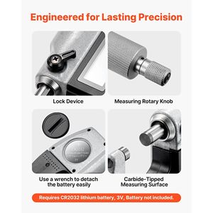 Ultra-Precision Digital <b>Micrometer</b> Set 0-1 Inch Measuring Range 0.00005" Resolution 0.0001 Accuracy LCD" - Product Image 5