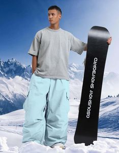 Pantalones de Nieve Impermeables Unisex Color Azul Marino, Cintura Elástica con Cierre de Botones, para Esquí y Snowboard, para Adultos - Product Image 2
