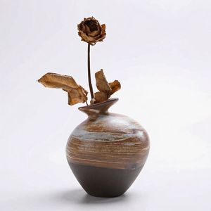 Double Checked Durable Wabi-Sabi Vase Pattern Ceramic Irregular Shape Size Ceramic <b>Table</b> <b>Top</b> Vase Custom Pattern Accepted By UO - Product Image 4