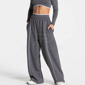 Casual Loose Fit Women Wide Leg <b>Trouser</b> Mid Waist Elastic Breathable Washed 100% Cotton <b>Summer</b> Workwear Travel Everyday Fashion - Product Image 2