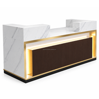 Meubles commerciaux, mobilier commercial, plusieurs espaces de rangement, MDF, HDF moderne, contreplaqué Vietnam, comptoir de réception pour salon de manucure