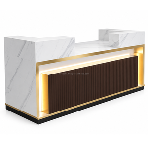 Meubles commerciaux, mobilier commercial, plusieurs espaces de rangement, MDF, HDF moderne, contreplaqué Vietnam, comptoir de réception pour salon de manucure - Product Image 6