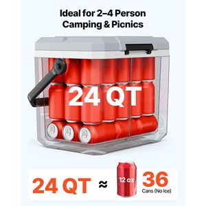 Glacière rigide portable 24QT, étanche, garde les aliments au frais pendant 48 heures - Product Image 3