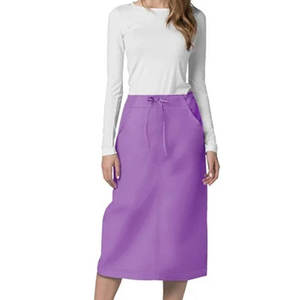 Jupe de travail violette pour femmes, en coton et polyester tissé, pantalon d'uniforme d'hôpital pour usage médical - Product Image 3