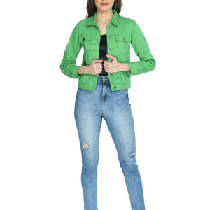 Veste en jean pour femme surdimensionnée, design personnalisé, dernière collection, prix abordable, service OEM, veste en jean pour femme - Product Image 4