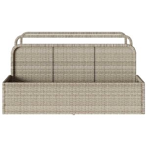 Produit en acier thermolaqué gris clair avec rangement flottant pour piscine en rotin PE - Product Image 5
