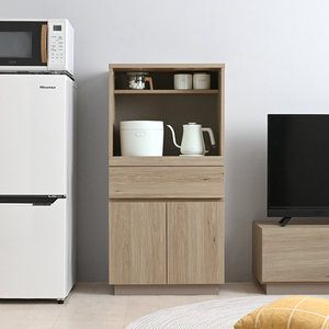 Mueble de Cocina Moderno de Madera RUR con 1 Cajón, 2 Estantes, Puerta de Panel Plano, Mueble de Almacenamiento para el Hogar, Diseño Minimalista - Product Image 1