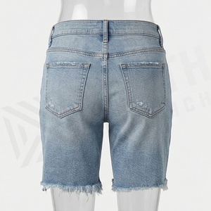 Premium 100 Cotton Denim Shorts For Women <b>Button</b> Closure Summer Casual <b>Jeans</b> Trendy Streetwear High Quality Apparel Fit - Product Image 2