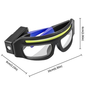 Glasses Style LED Headlamp Hands-Free Wave <b>Sensor</b> 5 Modes IP65 USB-C Rechargeable Camping Cycling Fishing - Product Image 3