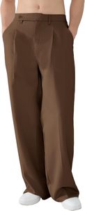 Pantalon décontracté plissé pour homme Aura Vintage, coupe ample style Old Money, jambe large, pour l'automne, coupe décontractée, pantalon de travail, bas de gamme de luxe - Product Image 2