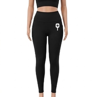 Leggings Deportivos de Pickleball para Mujer, Cintura Alta, Largo hasta el Tobillo, Sin Costuras, Elásticos en Cuatro Direcciones, Spandex/Poliéster, Transpirables, de Secado Rápido