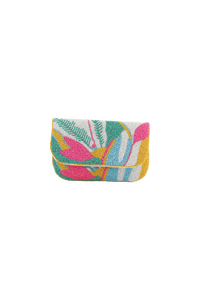 Bolso de mano con cuentas para mujer, diseño floral tropical, estilo bohemio, bolso cruzado de verano con correa de cadena - Product Image 4