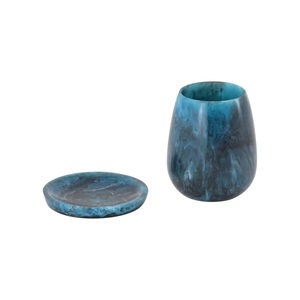 Tasse à boisson Moon Rise Craft en résine faite à la main, design classique, finition mate rose, avec poignée, compatible micro-ondes et écologique, empilable - Product Image 3