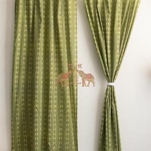 Ensemble de rideaux de porte en coton pur, à motifs rayés, design indien personnalisé, imprimé sur mesure pour la maison - Product Image 5