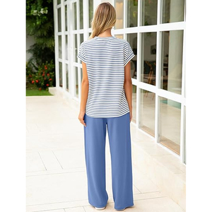 Women Loungewear <b>Two</b> <b>Piece</b> <b>Lounge</b> <b>Set</b> Wholesale Supplier Exporter Women <b>Lounge</b> Wear Soft Cotton Matching <b>Set</b> Manufacturer - Product Image 5