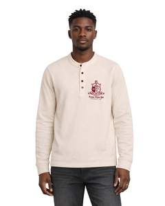Maglia Henley Waffle con Stemma Kappa Alpha Psi, Abbigliamento per Fraternità Greca, Design Classico, Comfort Premium e Vestibilità Elegante - Product Image 1