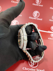 Meilleure marque, vendeur, fournisseur, fabricant, vente en gros de bijoux raffinés de style luxe, montre en diamant Icedout moissanite pour hommes - Product Image 4