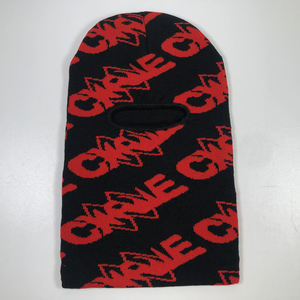 Custom Logo Printed Wholesale High Quality Full Face Sports Headwear Balaclava <b>One</b> Hole Design 100% Polyester Unisex <b>Black</b> - Product Image 6