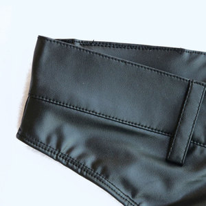 Calzoncillos bóxer de cintura media para hombre, de piel sintética suave, sexys, ecológicos, de piel vegana, personalizables - Product Image 3