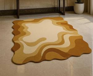 Tapis moderne 100% laine tufté à la main, tapis de salon fait main, taille personnalisée - Product Image 2