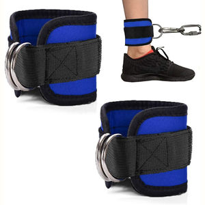 Custom Adjustable Neoprene Spandex Durable Breathable Padded Gym <b>Weight</b> Lifting <b>Training</b> Ankle Strap with Non-Slip Closure - Product Image 1