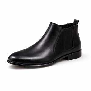 Botas Chelsea de Cuero Genuino para Hombre LEATHER STUDIO - Botas de Tobillo Impermeables, Transpirables y Ligeras con Estilo Clásico de Lujo - Product Image 1