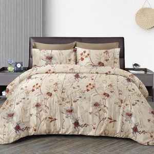 Elegant Floral Printed Bedsheet <b>Set</b> with Pillow Covers Soft Microfiber King Size <b>Bedding</b> <b>Set</b> | Home & Hotel Use Fade Resistant - Product Image 1