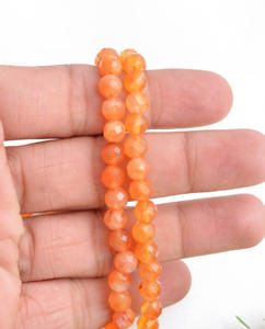 Cuentas facetadas de cornalina natural de África de 6 mm, naturales para la elaboración de joyería fina, cuentas de piedras preciosas - Product Image 3