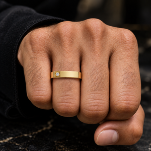 Round Cut Lab Grown Diamond <b>Ring</b> 14K 18K Solid Gold 1.70 MM Prong Set Band 0.03CT DEF VVS Anniversary <b>Ring</b> Fine Jewelry <b>For</b> <b>Mens</b> - Product Image 2