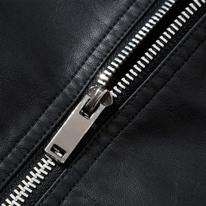 Customized Men's 100% Genuine Leather Coated Stand Collar Vintage Style Hooded Motorbike <b>Jacket</b> with Zipper Closure - Product Image 4