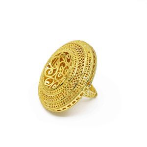 Wholesale 14K18K24K Micron Gold Plated Fashion <b>Rings</b> Traditional Dubai Style Turkish <b>Arab</b> Bridal Forming Finger <b>Ring</b> Oro Joyeria - Product Image 1