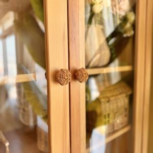 Poignée de porte en bois, accessoires pour armoires, excellent choix, bouton en rotin tressé, poignée de porte de haute qualité - Product Image 6