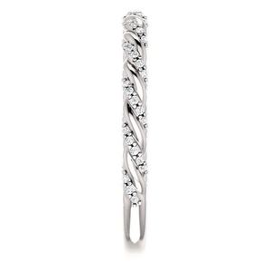 Anillo de Boda Clásico Trenzado con Moissanita Tallada en Plata de Ley 925, Apilable, para Novia, Aniversario, Fiesta, Anillo de Promesa, Elegante Regalo para Ella - Product Image 4