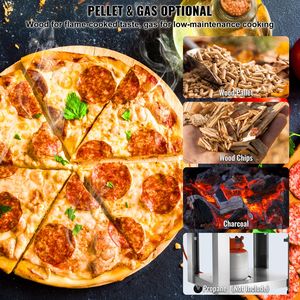 Forno Pizza Portatile a Doppia Alimentazione (Pellet e Gas) da 22 Pollici per Esterni, in Cordierall Rinforzato per Tostare e Cuocere, Ideale per Avventure all'Aperto - Product Image 3