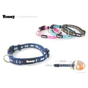 Yommy <b>Collar</b> For <b>Pets</b> 51cm Blue With Bones Design Dog Accessory - Product Image 1