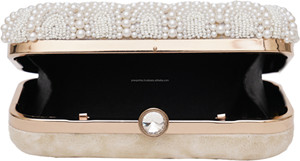 Bolso de mano de lujo adornado con perlas para novia, bolso de fiesta de noche de boda Unisex, cadena de oro, tamaño personalizado hecho a mano a la moda - Product Image 5