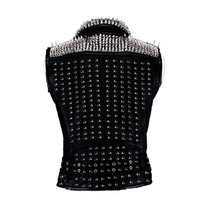 Chalecos Clásicos de Cuero Genuino para Hombre, 100% Piel de Vacuno, Chaqueta sin Mangas para Motociclistas, Corte Ajustado, Casual, Impermeable, Primavera - Product Image 2