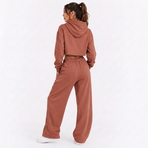 Womens Everyday Casual Matching Set Soft <b>Long</b> <b>Sleeve</b> <b>Top</b> And Relaxed Pants For Comfortable Lounge Wear - Product Image 2